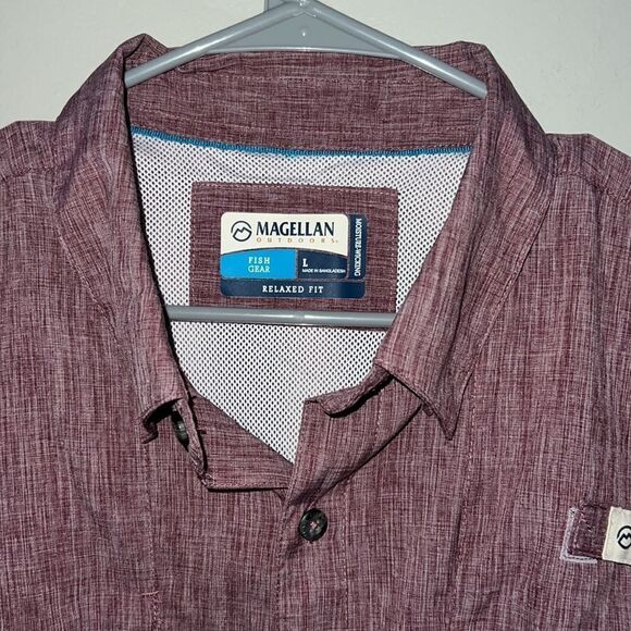 Magellan outdoors, fish gear, moisture wicking, button down shirt, size large - Picture 7 of 10